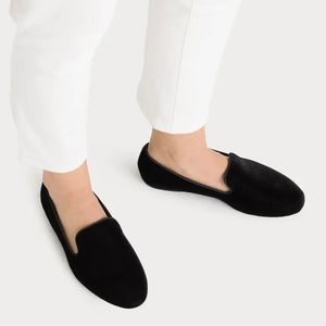 Birdies The Starling Flats in Black Velvet Size 7.5